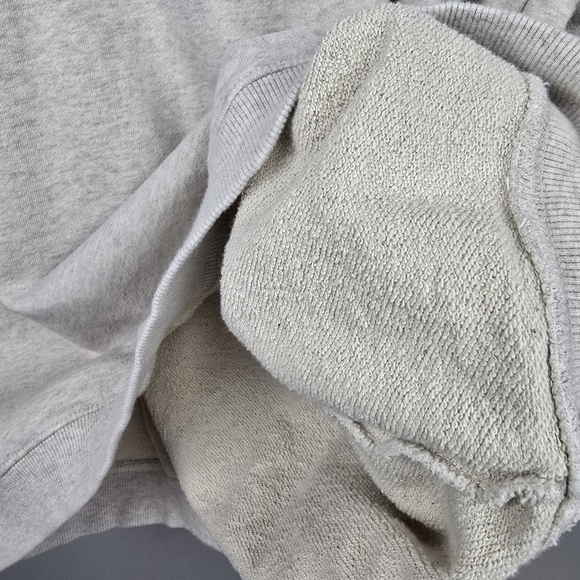 JUNIE GREY Mom Oversized Sweatshirt Embroidered Smile Flower Gray Womens Size L - Picture 4 of 9